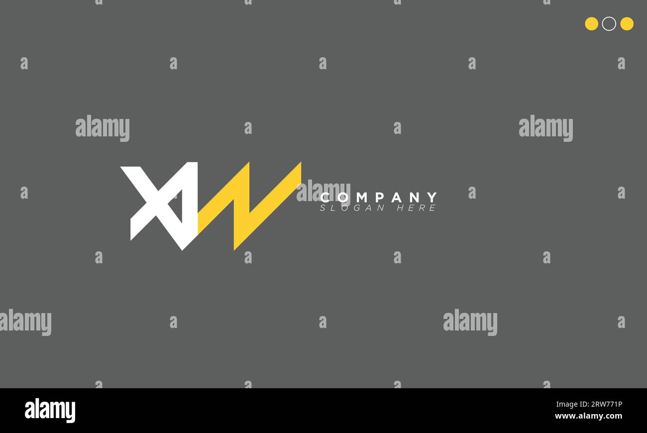 XW Alphabet letters Initials Monogram logo Stock Vector
