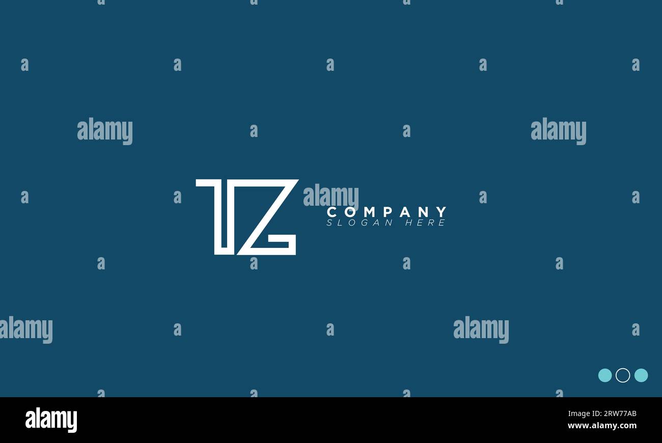 TZ Alphabet letters Initials Monogram logo Stock Vector