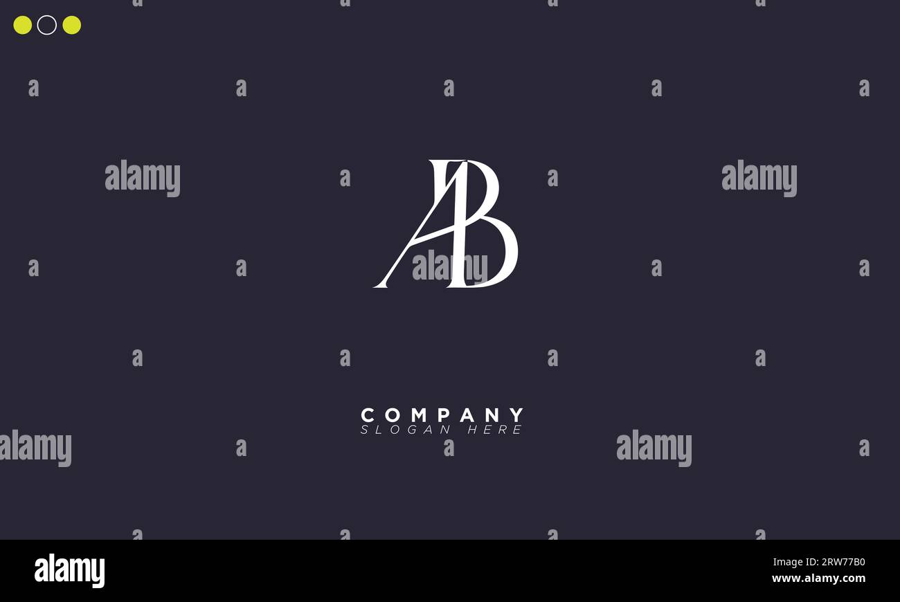 AB Alphabet letters Initials Monogram logo Stock Vector
