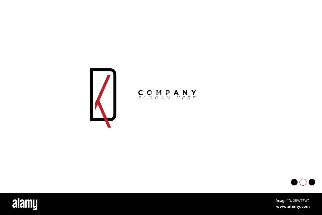 KD Alphabet letters Initials Monogram logo Stock Vector