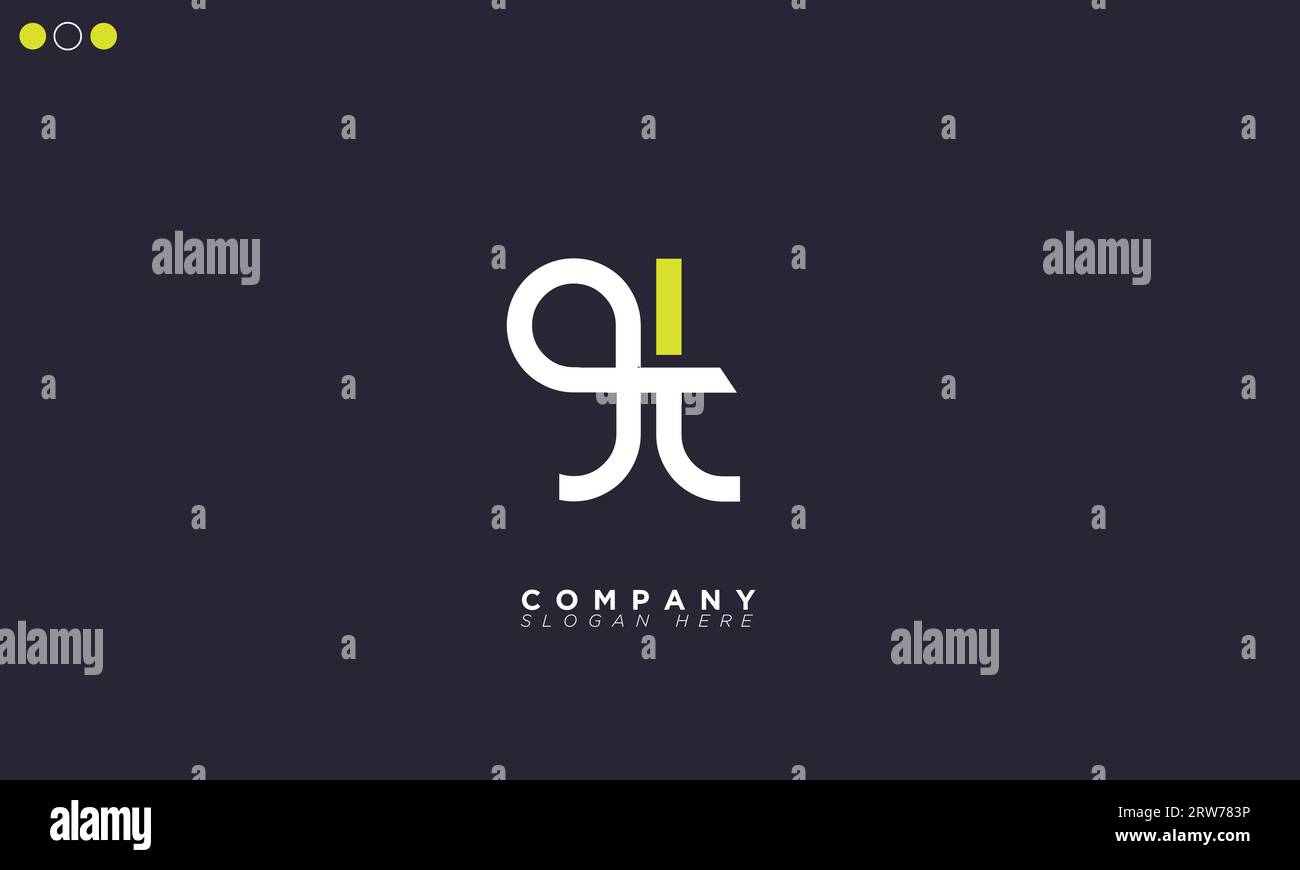 GT Alphabet letters Initials Monogram logo Stock Vector
