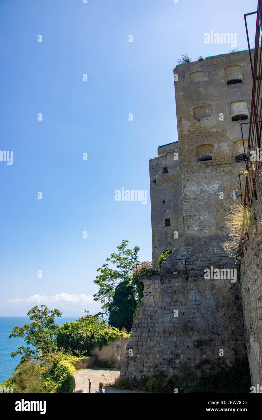 At Procida, Italy, on, 08,,01,23, the old abandoned  prison in D'Avalos palace Stock Photo