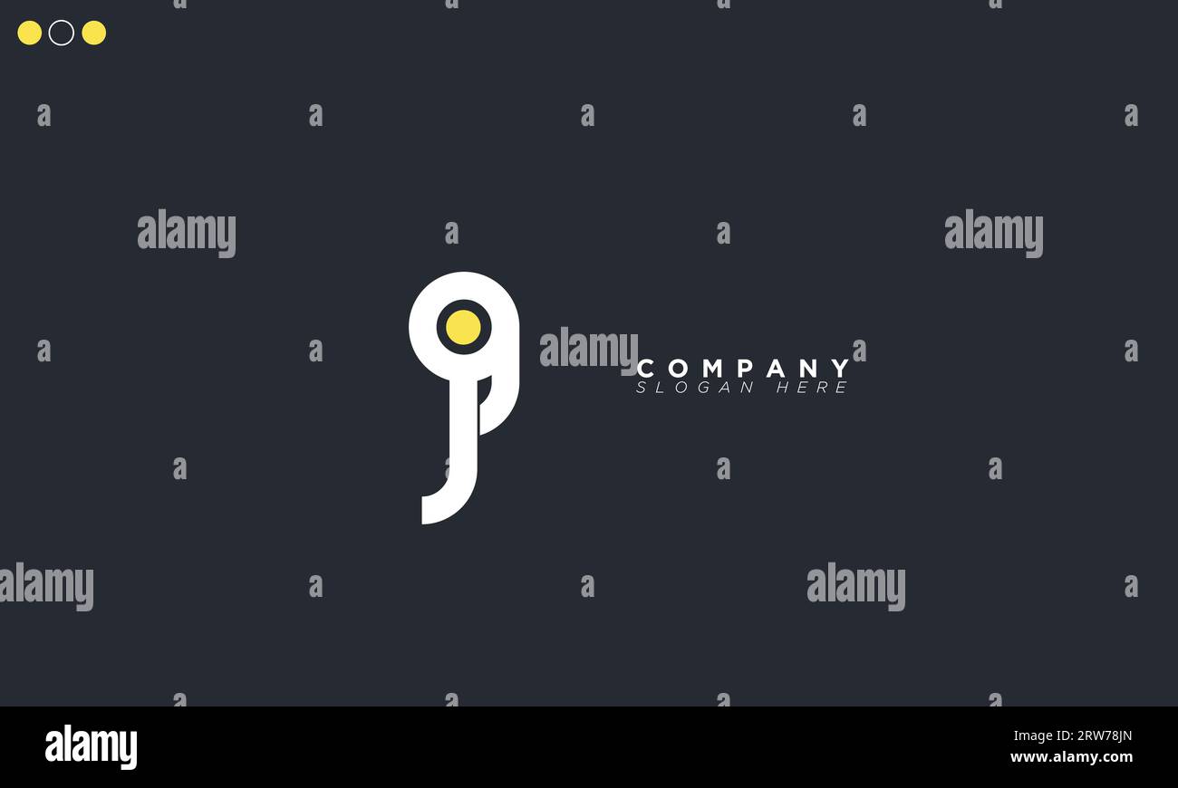 JG Alphabet letters Initials Monogram logo Stock Vector
