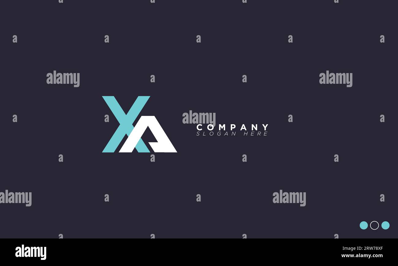 XA Alphabet letters Initials Monogram logo Stock Vector