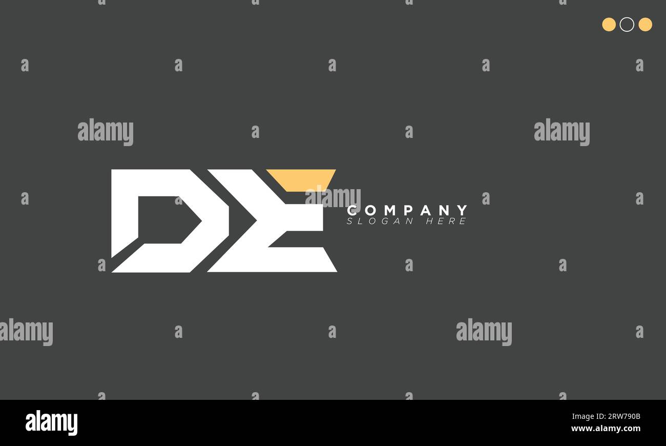 DE Alphabet letters Initials Monogram logo Stock Vector