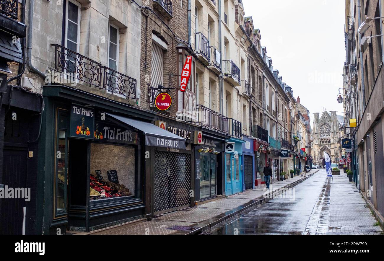 Cafe Tabac in Dieppe , Normandy Dieppe is a fishing port on the Normandy coast of northern France Stock Photo