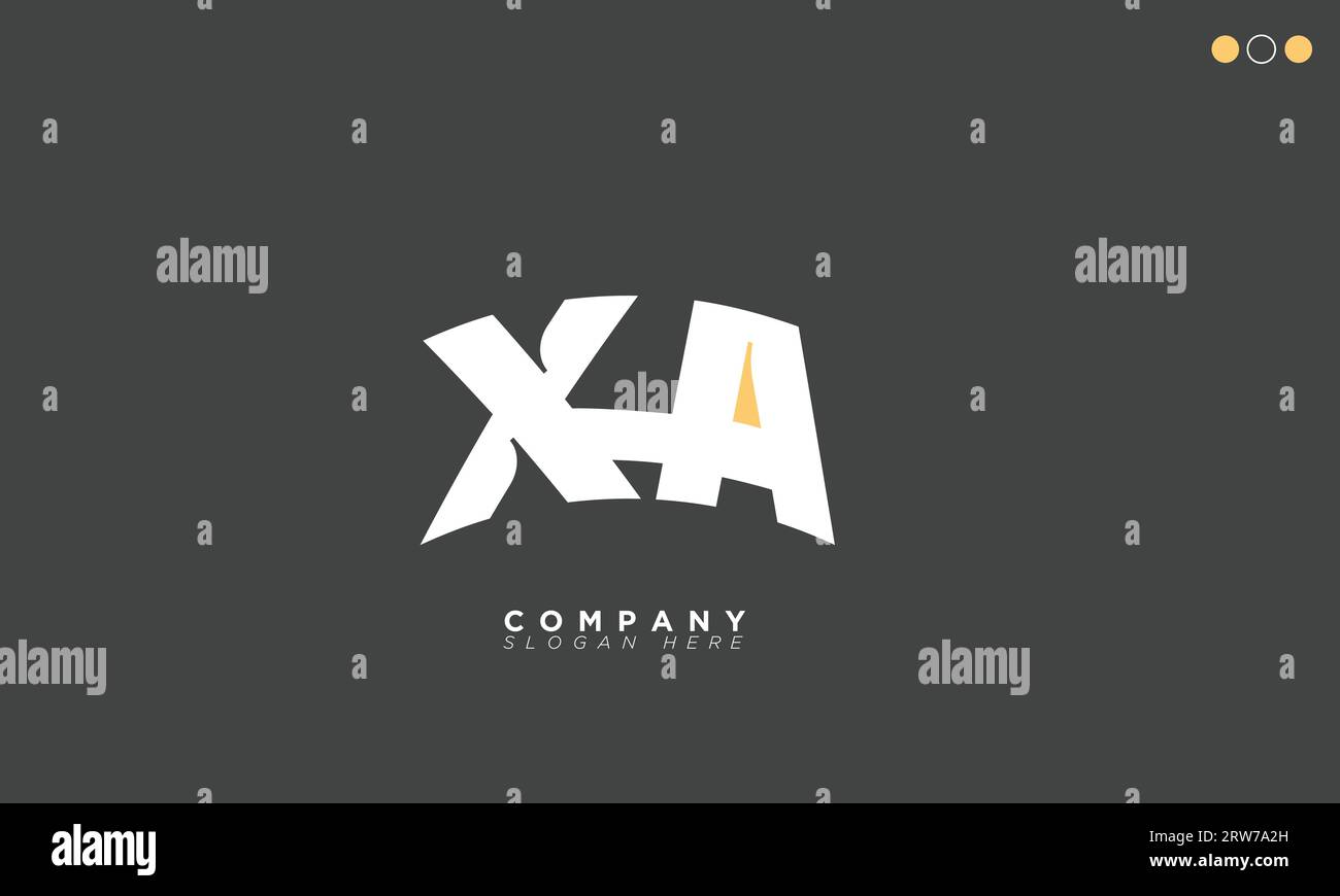 XA Alphabet letters Initials Monogram logo Stock Vector