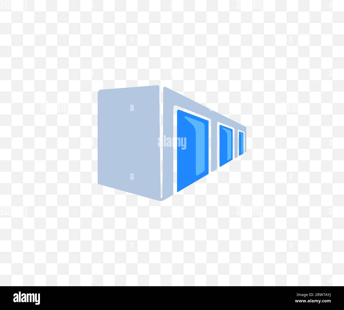 Self storage unit, garage and door, graphic design. Storage facility