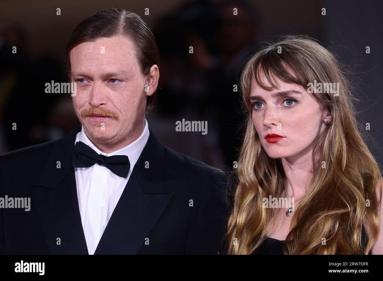 VENICE, ITALY AUGUST 31 Caleb Landry Jones and Katya Zvereva attends