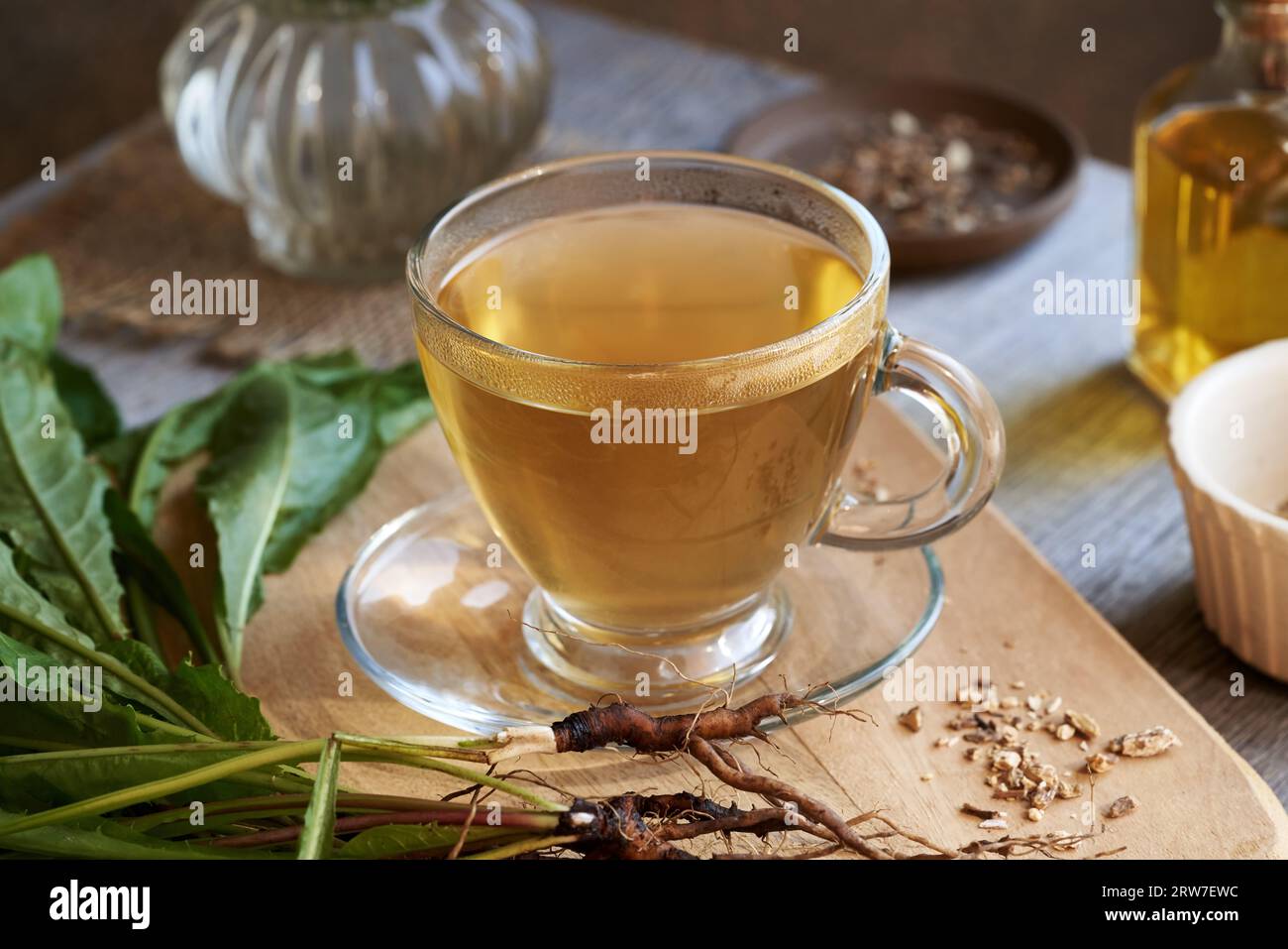 Cup of dandelion tea hi-res stock photography and images - Alamy