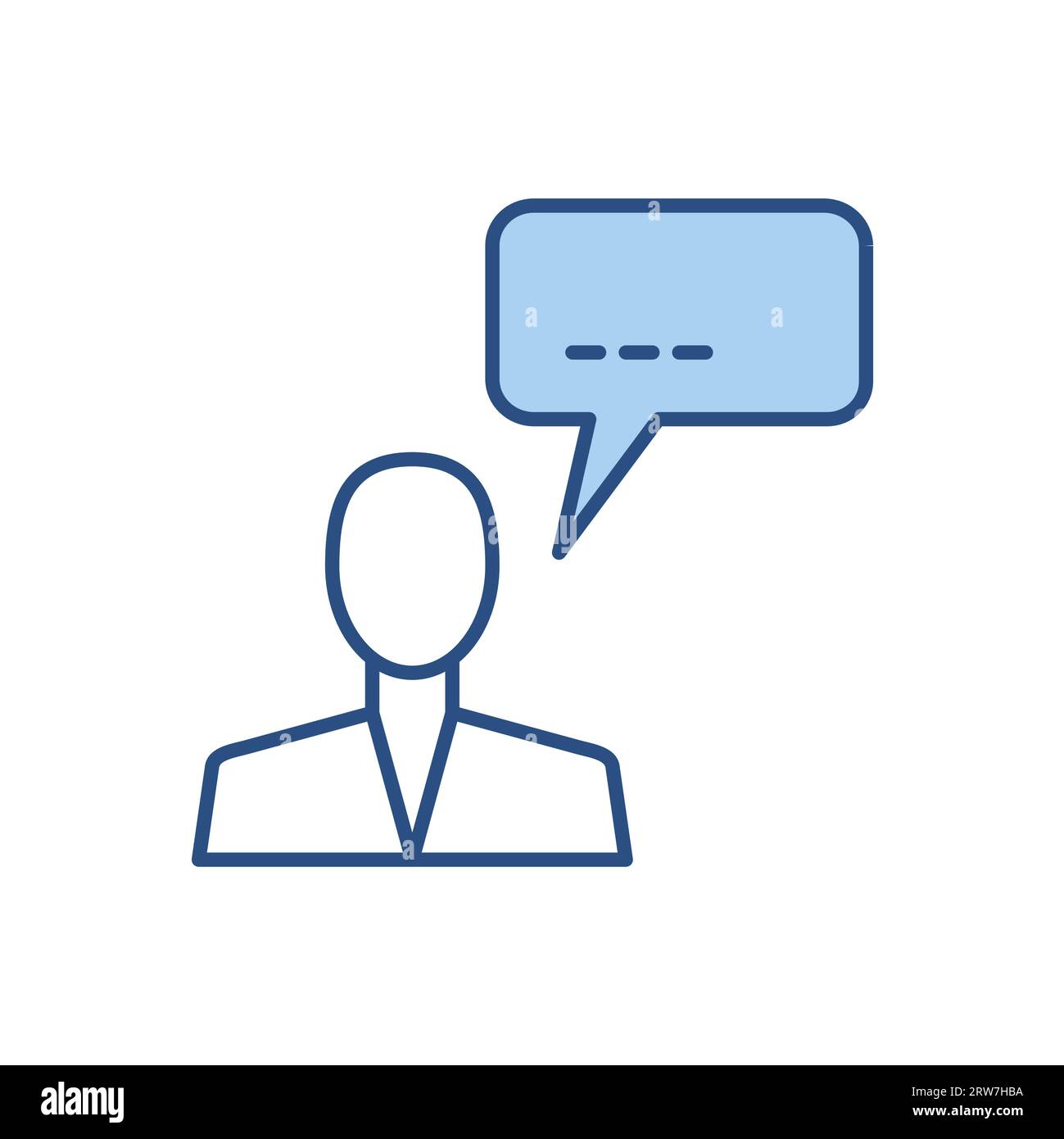 Man Talking related vector icon. Isolated on white background. Vector ...