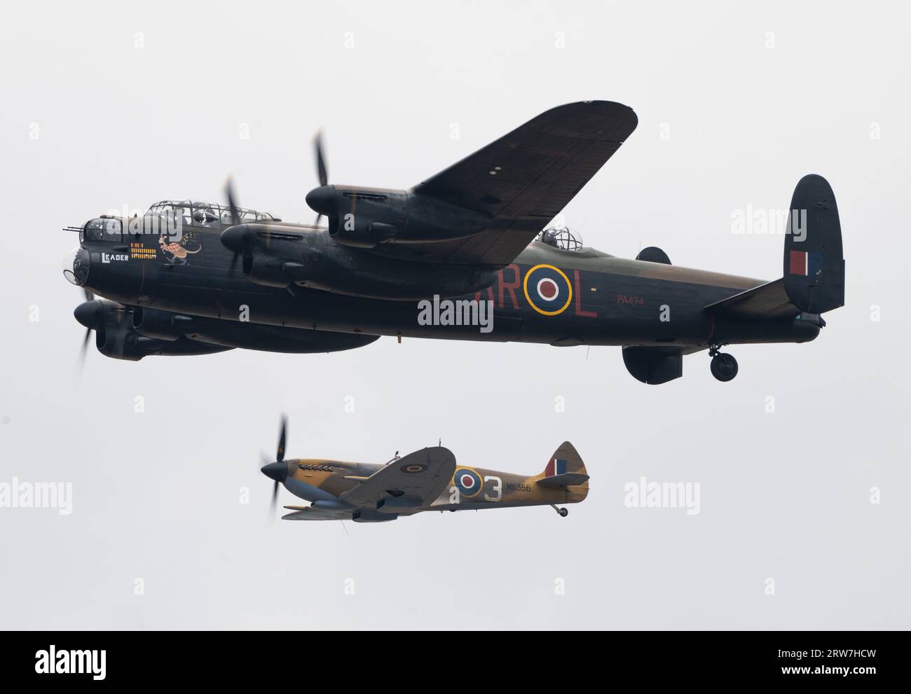 Battle of Britain Memorial Flights Avro Lancaster PA474 and Spitfire