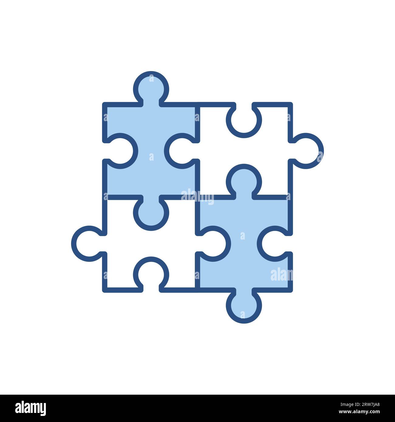 Puzzle related vector icon. Isolated on white background. Vector illustration Stock Vector