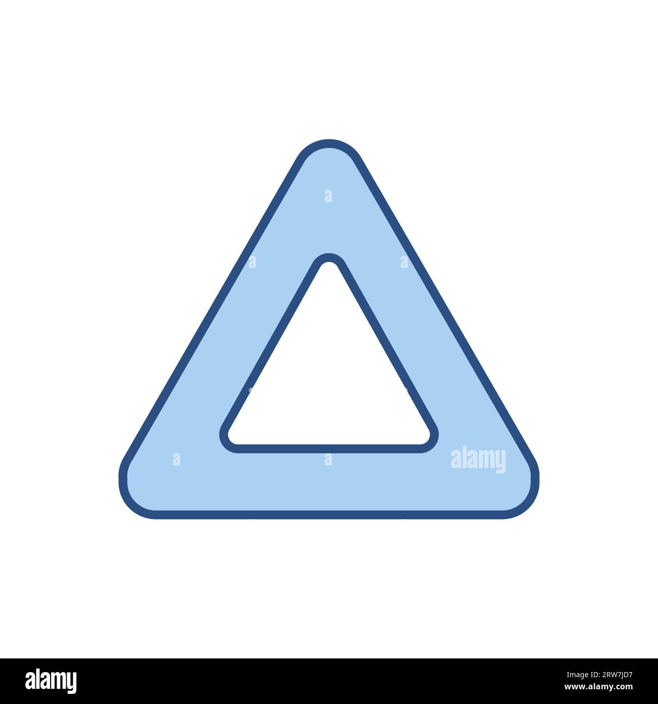 Triangle related vector icon. Isolated on white background. Vector ...