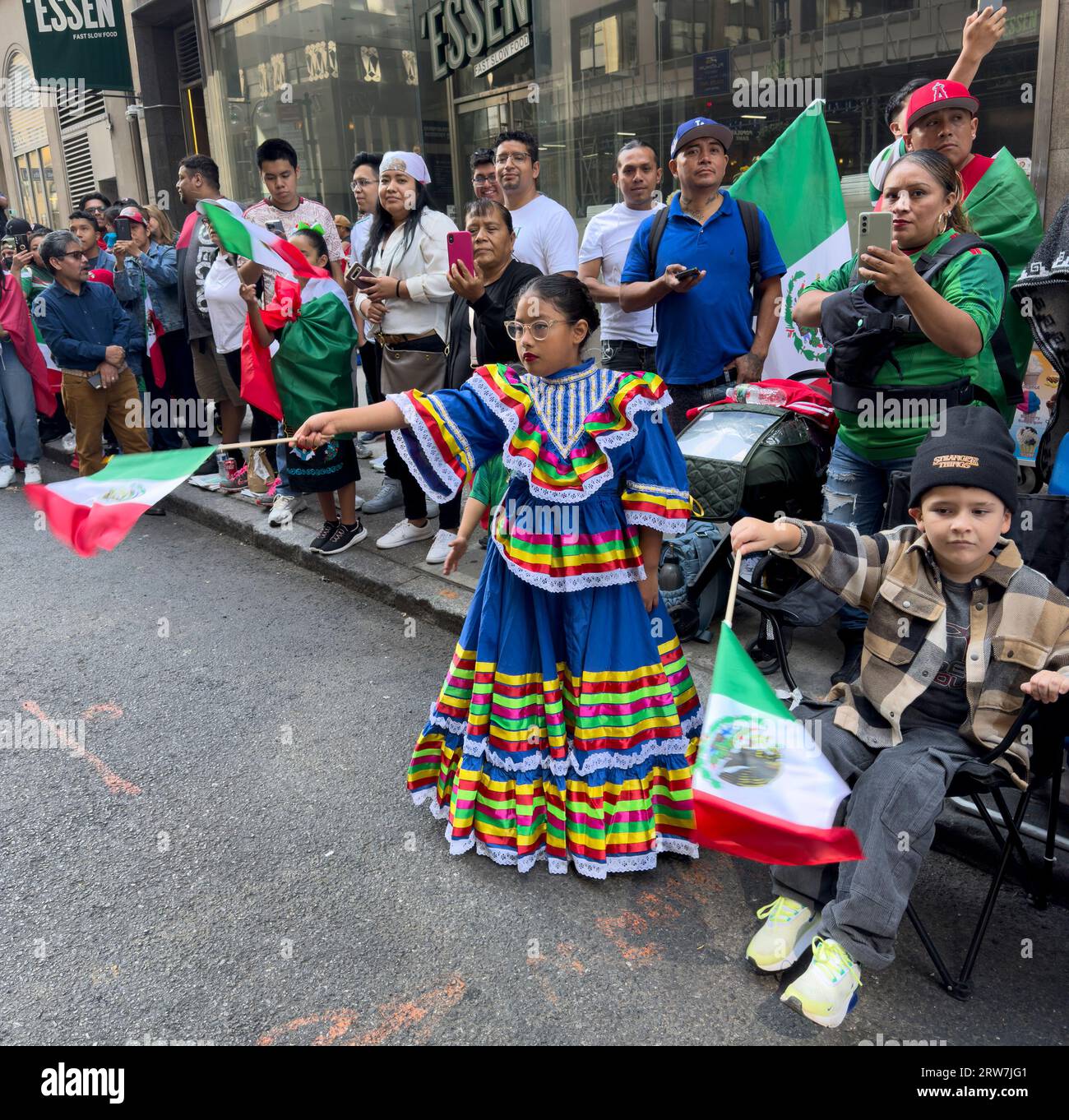 New York, USA. 17th Sep, 2023. Mexican Day parade. Credit Jennifer