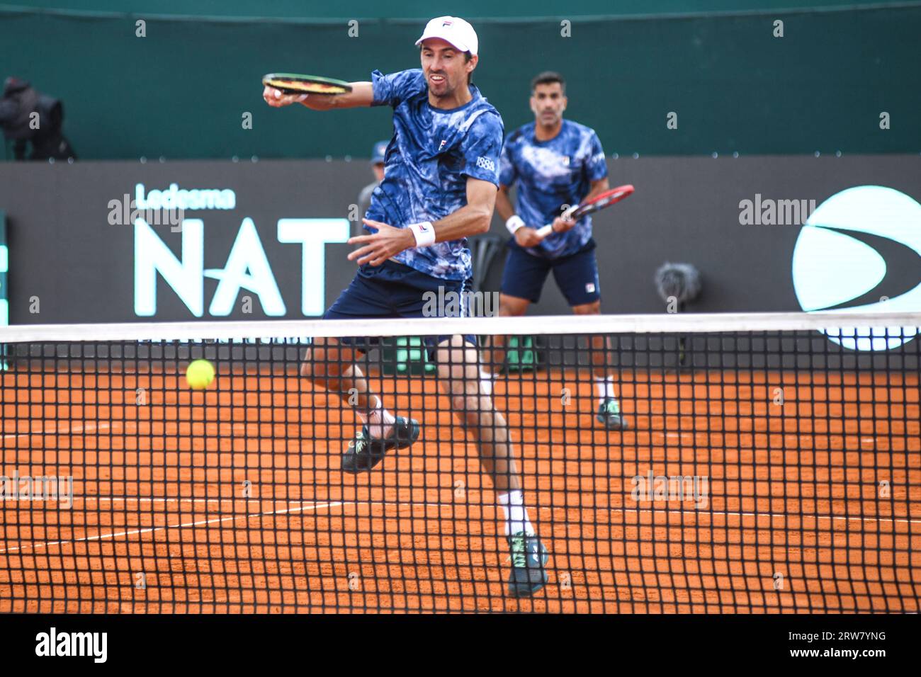 Andres Molteni, Maximiliano Gonzalez (Argentina) against Lithuania,  doubles match. Davis Cup, Group Stage. Stock Photo