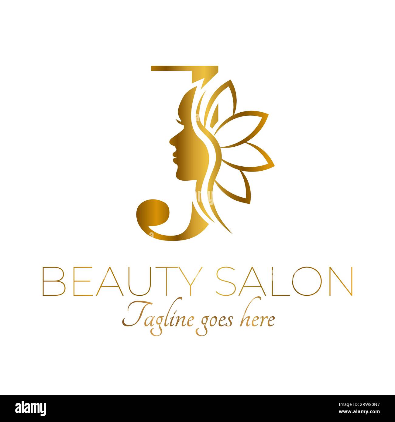 Gold J Letter Initial Beauty Brand Logo Design Stock Vector Image & Art ...