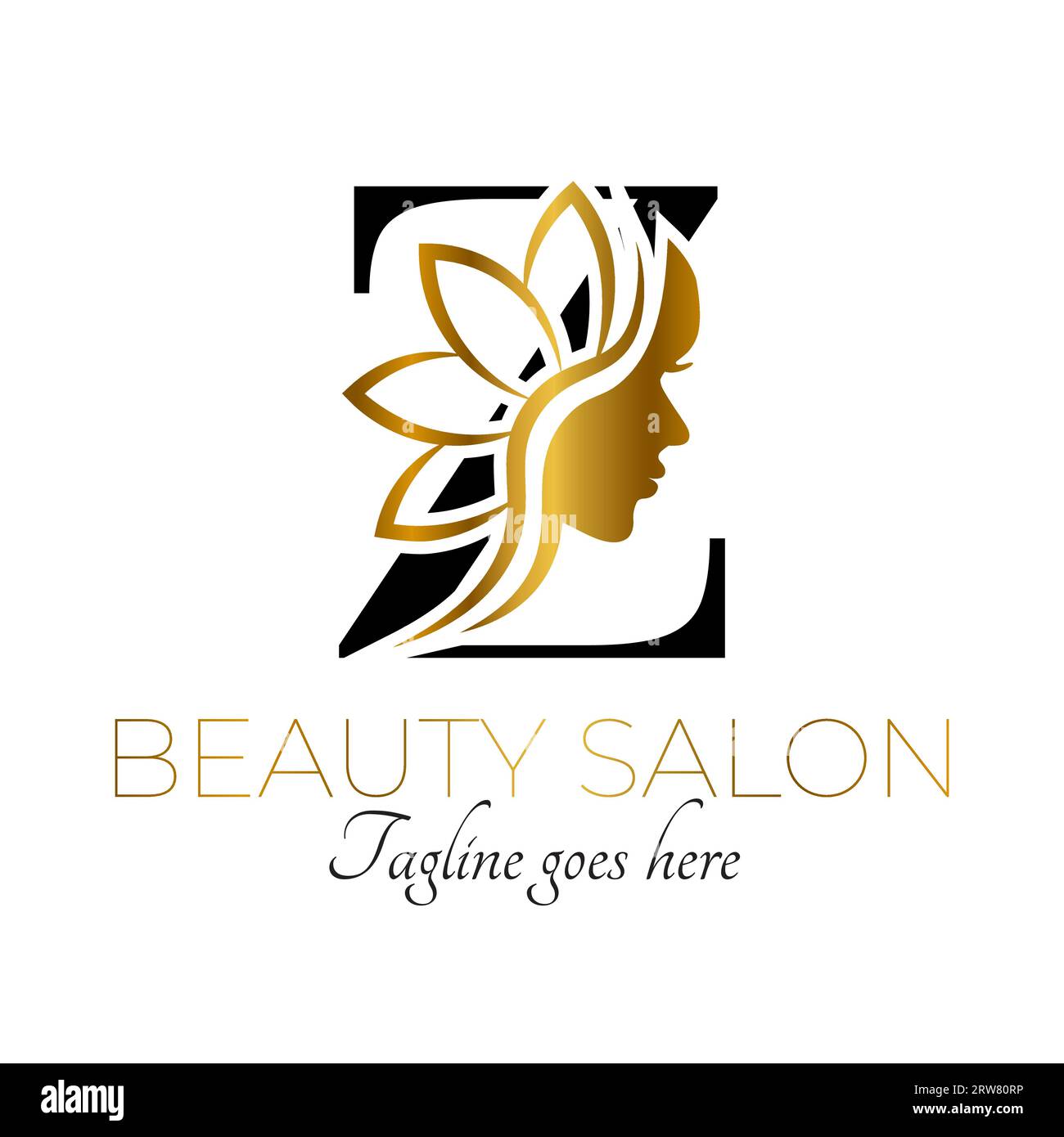 Z Letter Initial Beauty Brand Logo Design in Black and Gold Stock Vector Image & Art Alamy