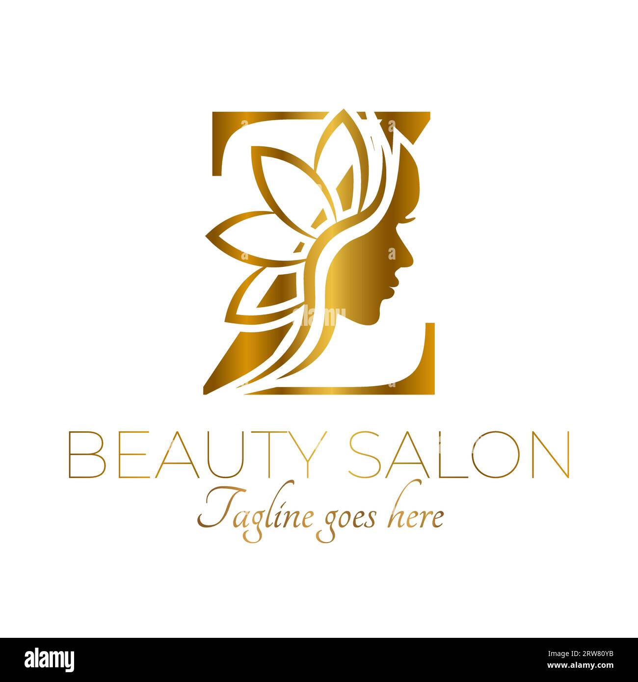Gold Z Letter Initial Beauty Brand Logo Design Stock Vector Image & Art ...