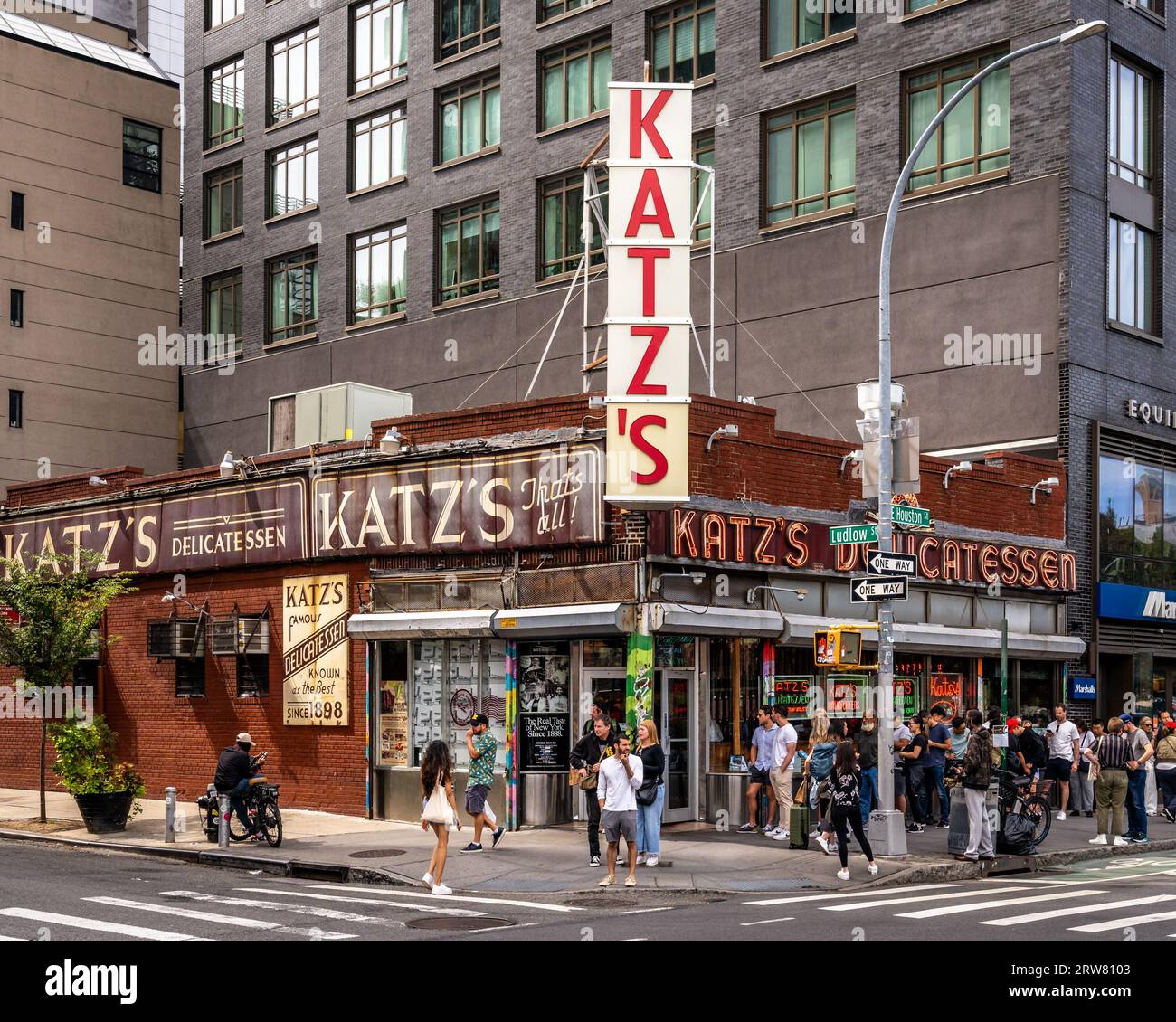 New York, NY US Sept 16, 2023 Tourist waiting to enter the iconic