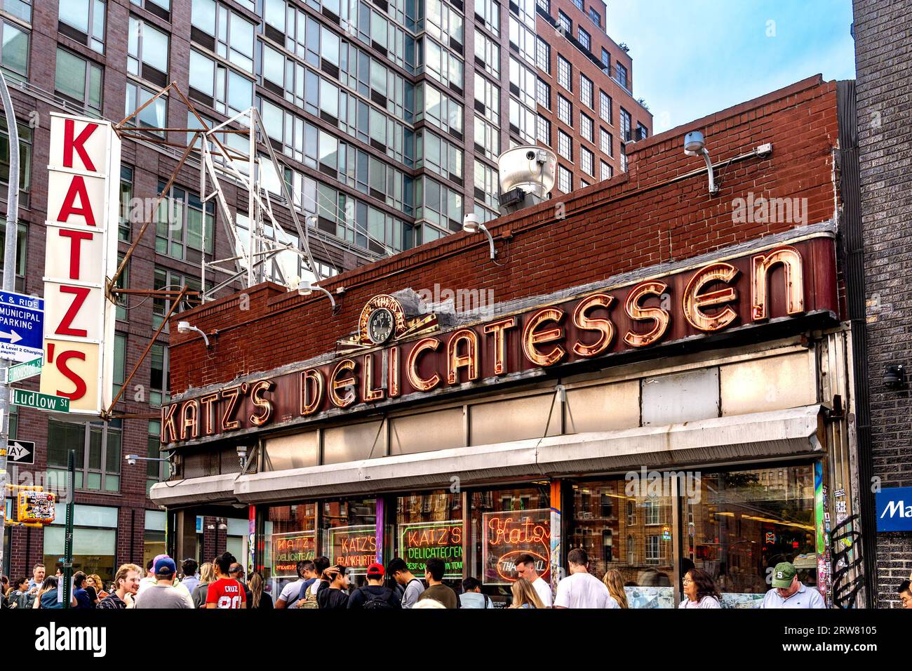 New York, NY US Sept 16, 2023 Tourist waiting to enter the iconic