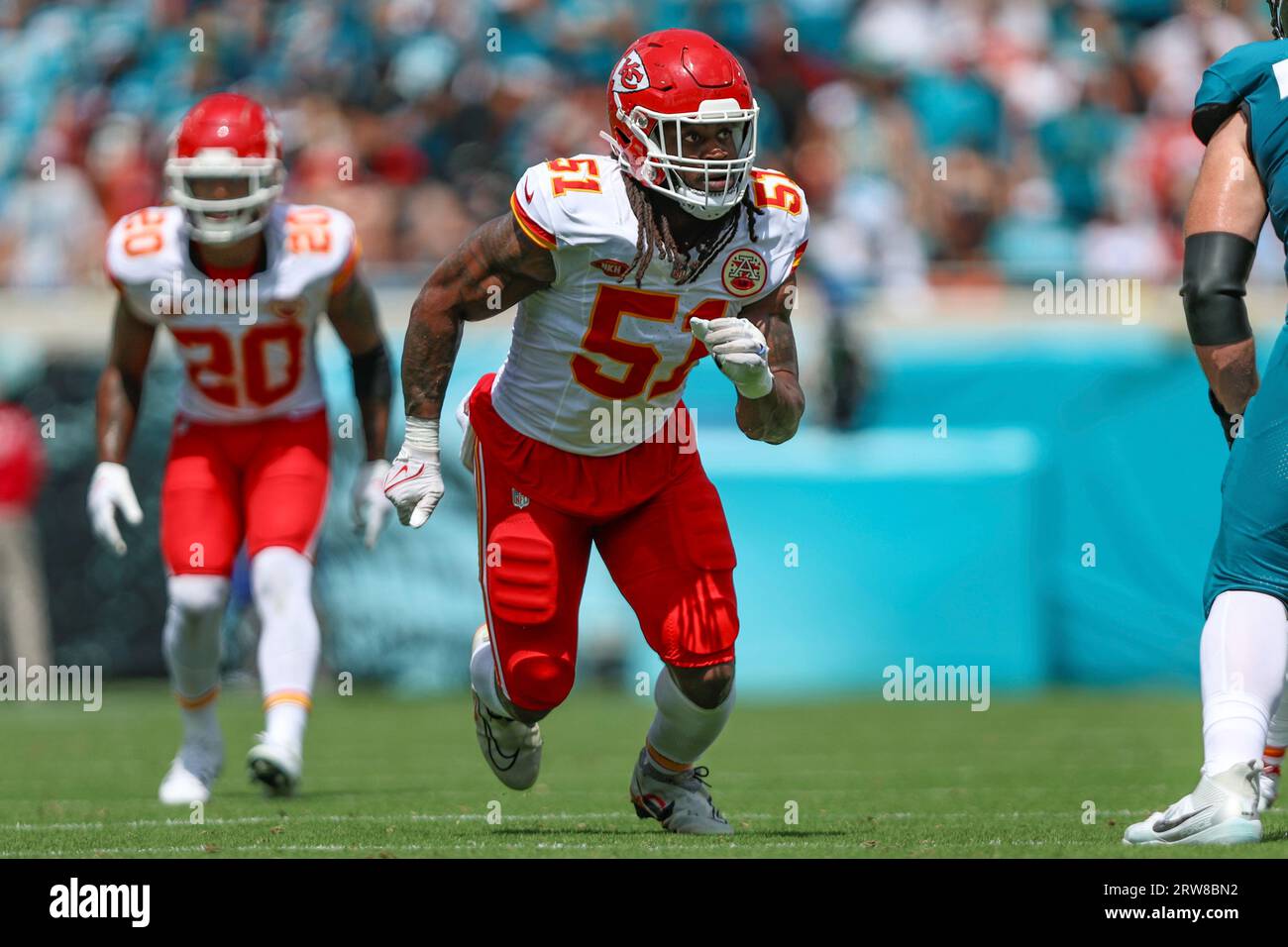 Kansas City Chiefs defensive end Mike Danna (51) in action during an