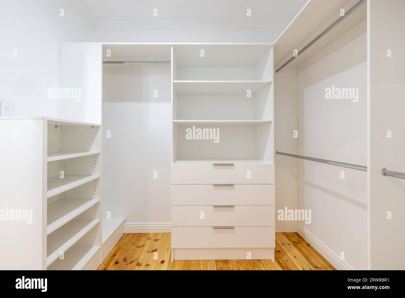 Walk in wardrobe new modern white walk in stylish pantry shelving and