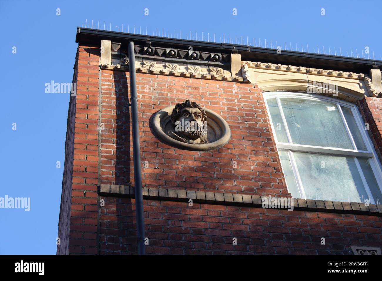 Terracotta brickwork, on old building Fireclay works Sheffield city