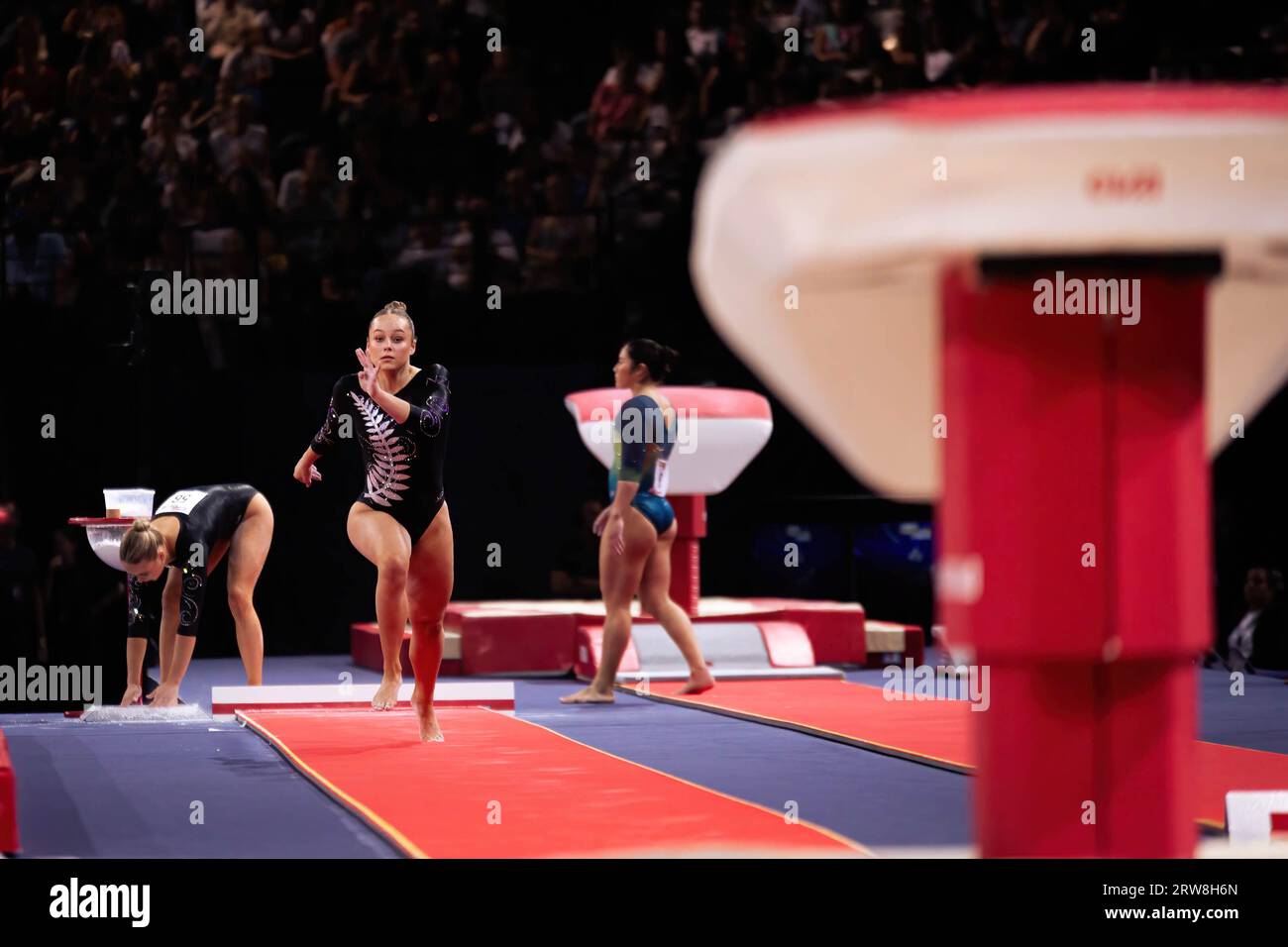 New Zealand athlete Ava Fitzgerald seen competing during the