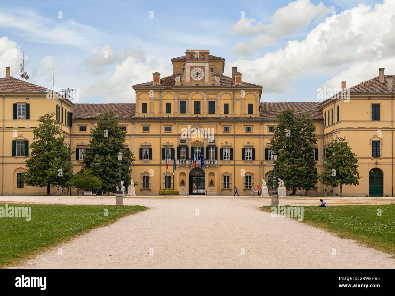Palazzo Ducale, or Palazzo del Giardino (1561), historic palace in the Ducal Park,  now home of the Parma Carabinieri Command, Parma, Emilia-Romagna Stock Photo