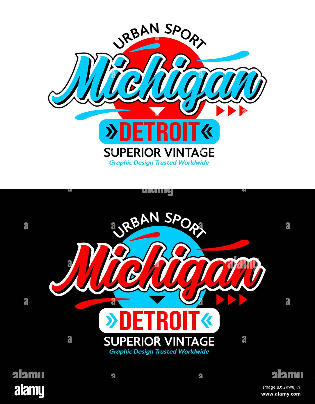 Michigan city circle urban vintage calligraphy typeface, graphic