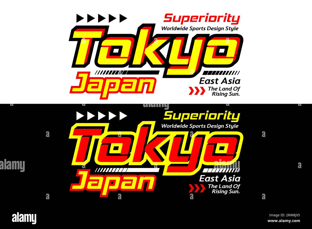 Tokyo urban sports design, graphic typography for t-shirt, posters, labels, etc. Stock Vector