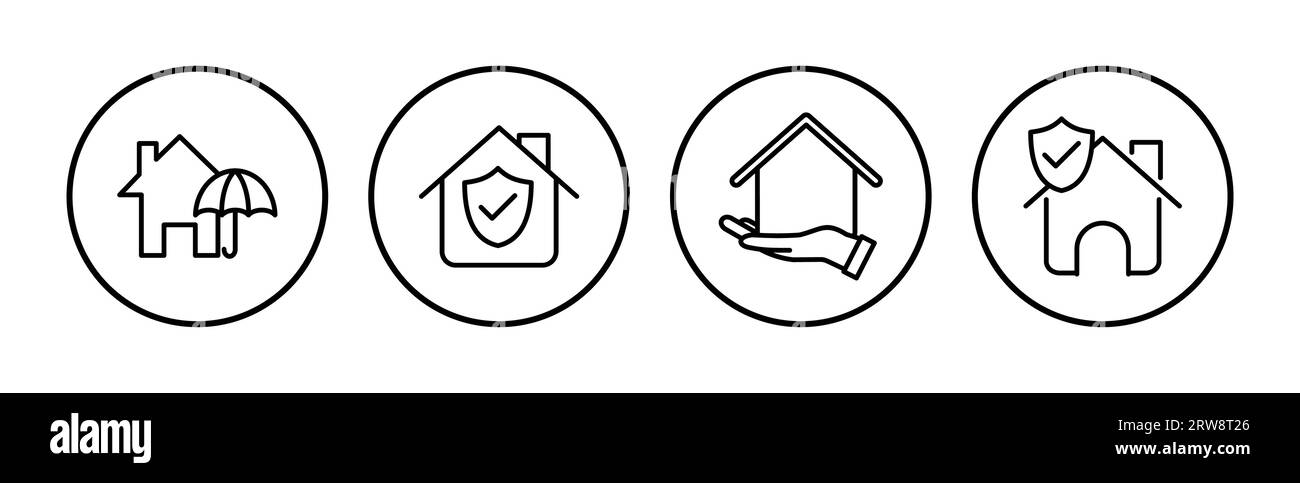 Home insurance icon vector. home shield protect logo Stock Vector Image ...