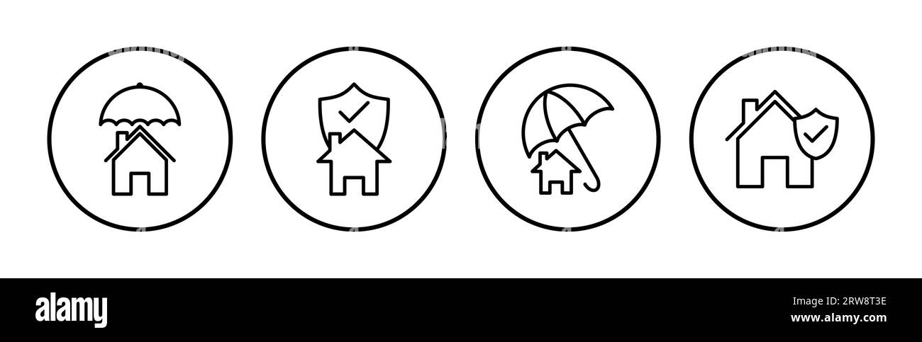 Home insurance icon vector. home shield protect logo Stock Vector Image ...