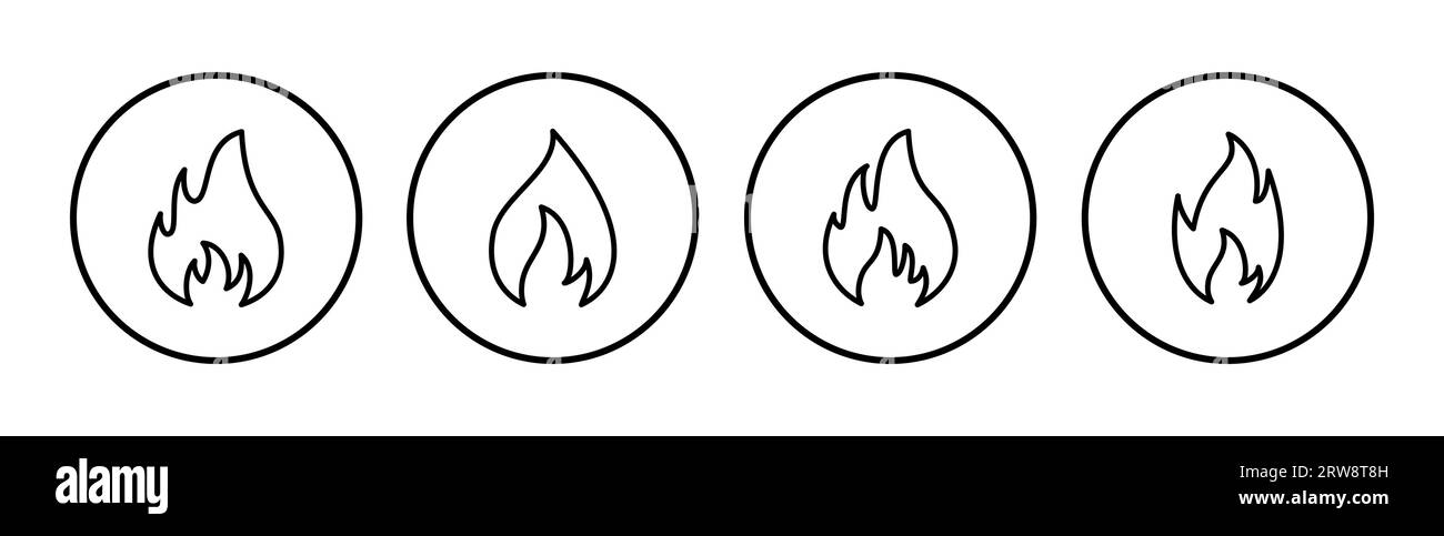 Fire icon vector. fire flame icon Stock Vector Image & Art - Alamy