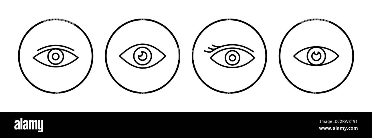 Eye icon. Look and Vision icon. Eye vector icon Stock Vector Image ...
