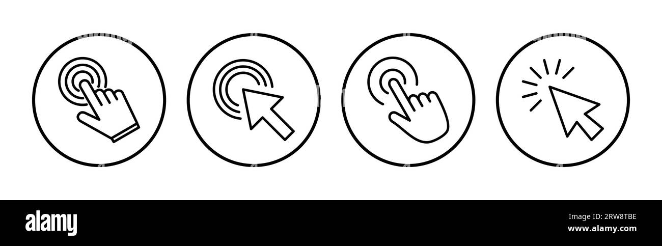 Click icon vector. cursor icon vector. pointer sign Stock Vector Image ...