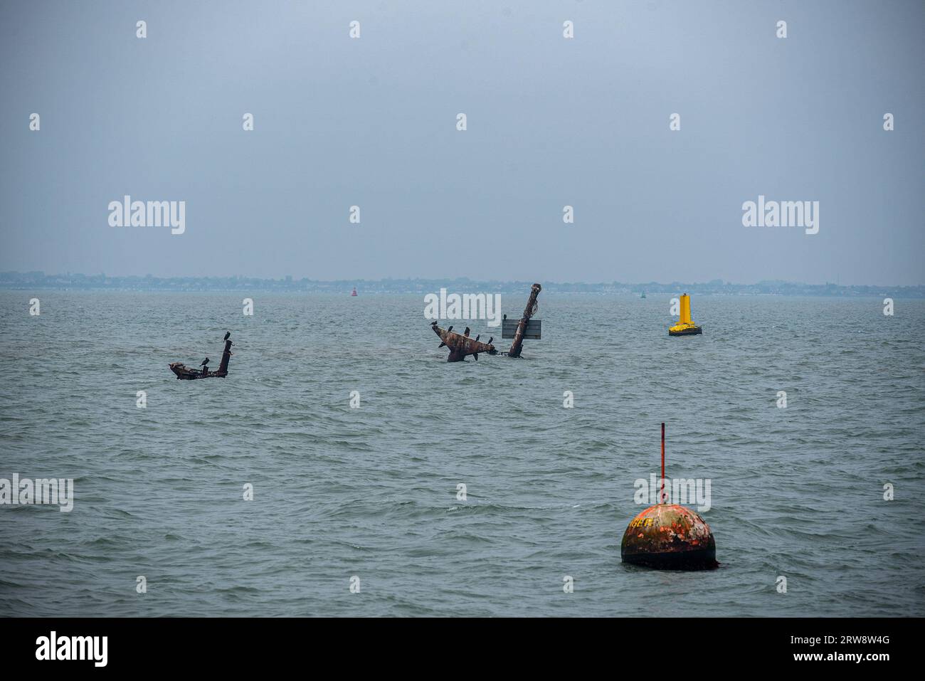 Sheerness, UK. 17th Sep, 2023. At all states of the tide, the three