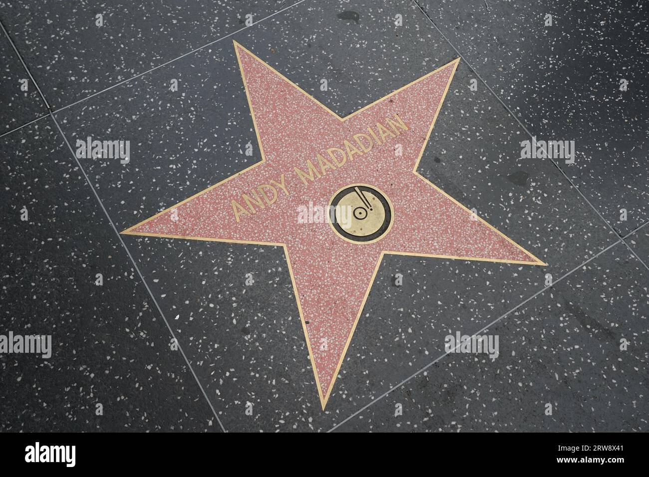 Andy Madadian Hollywood Walk of Fame Star Stock Photo