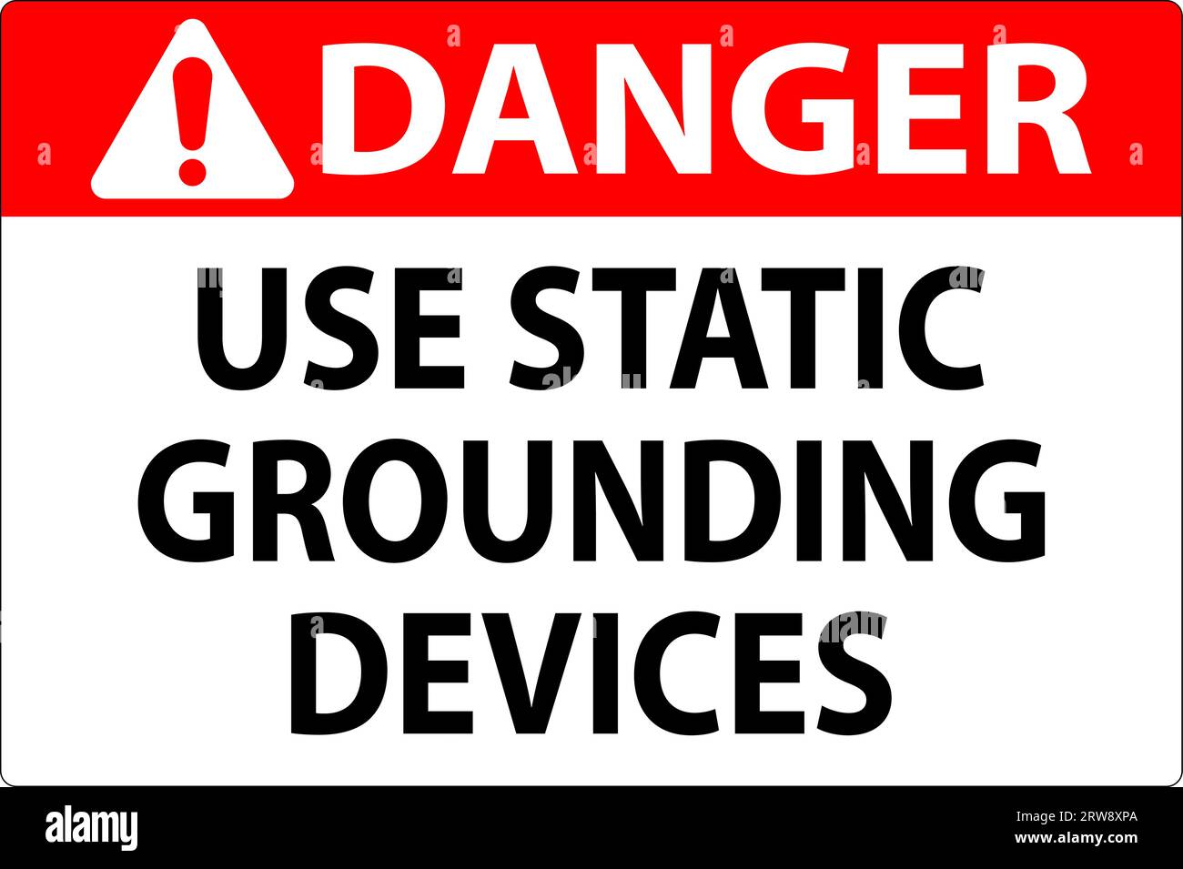 Danger Sign Use Static Grounding Devices Stock Vector Image & Art Alamy