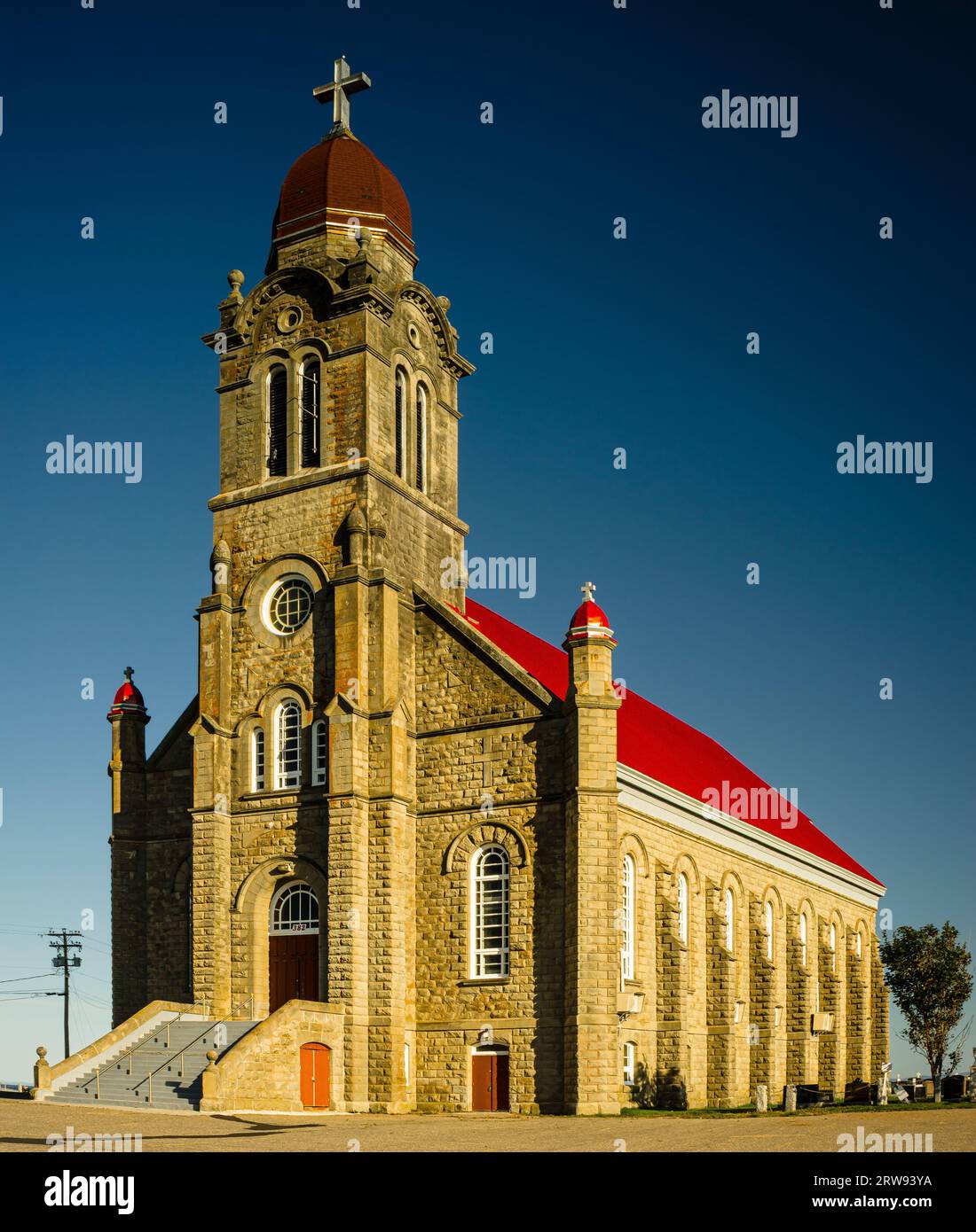 StSimon and StJude Church GrandeAnse, New Brunswick, CA Stock Photo