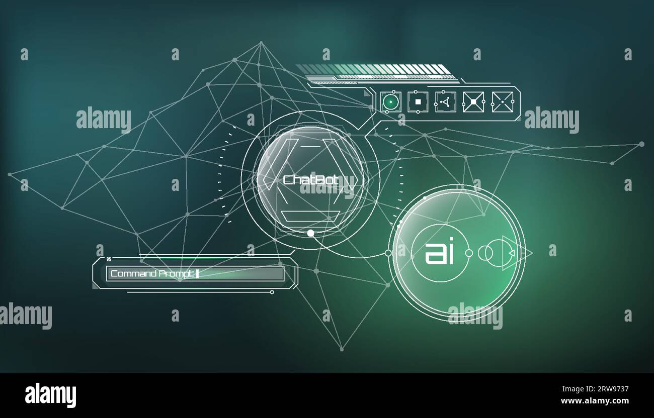 Vector infographics about artificial intelligence with analytics. Stock Vector