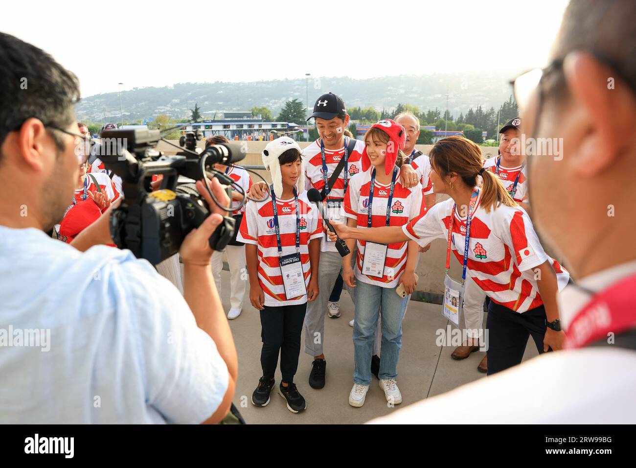 Nice, France. 17th Sep, 2023. Fans of Japan before the Rugby World Cup ...