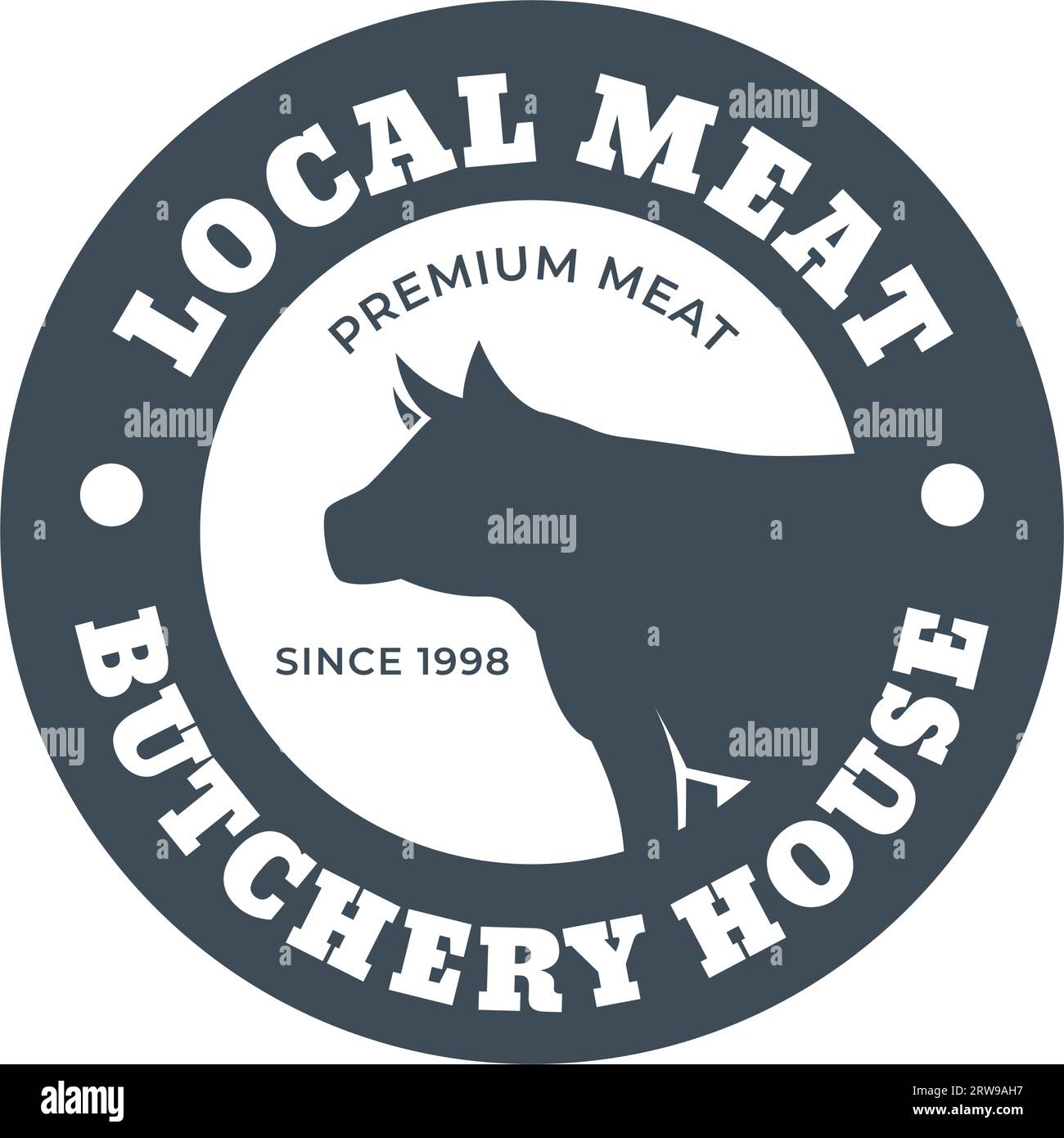 Local meat, premium quality, butchery house vector Stock Vector Image & Art Alamy