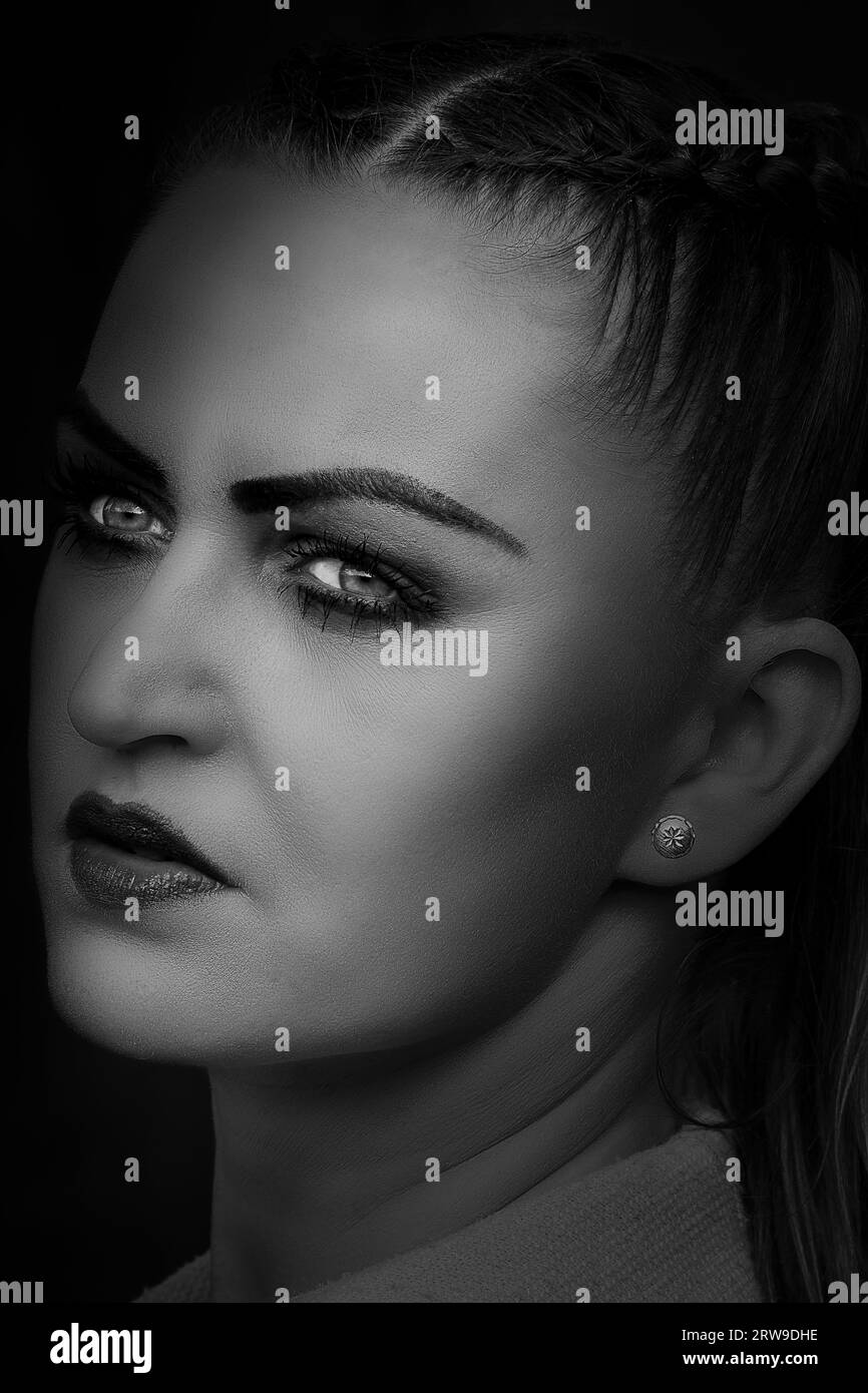 Black and white portrait Stock Photo Alamy