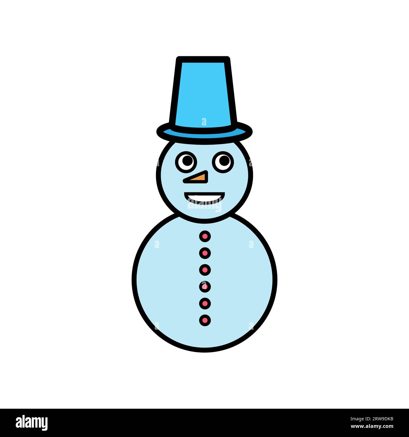 Snowman isolated on white background. Vector illustration Stock Vector ...