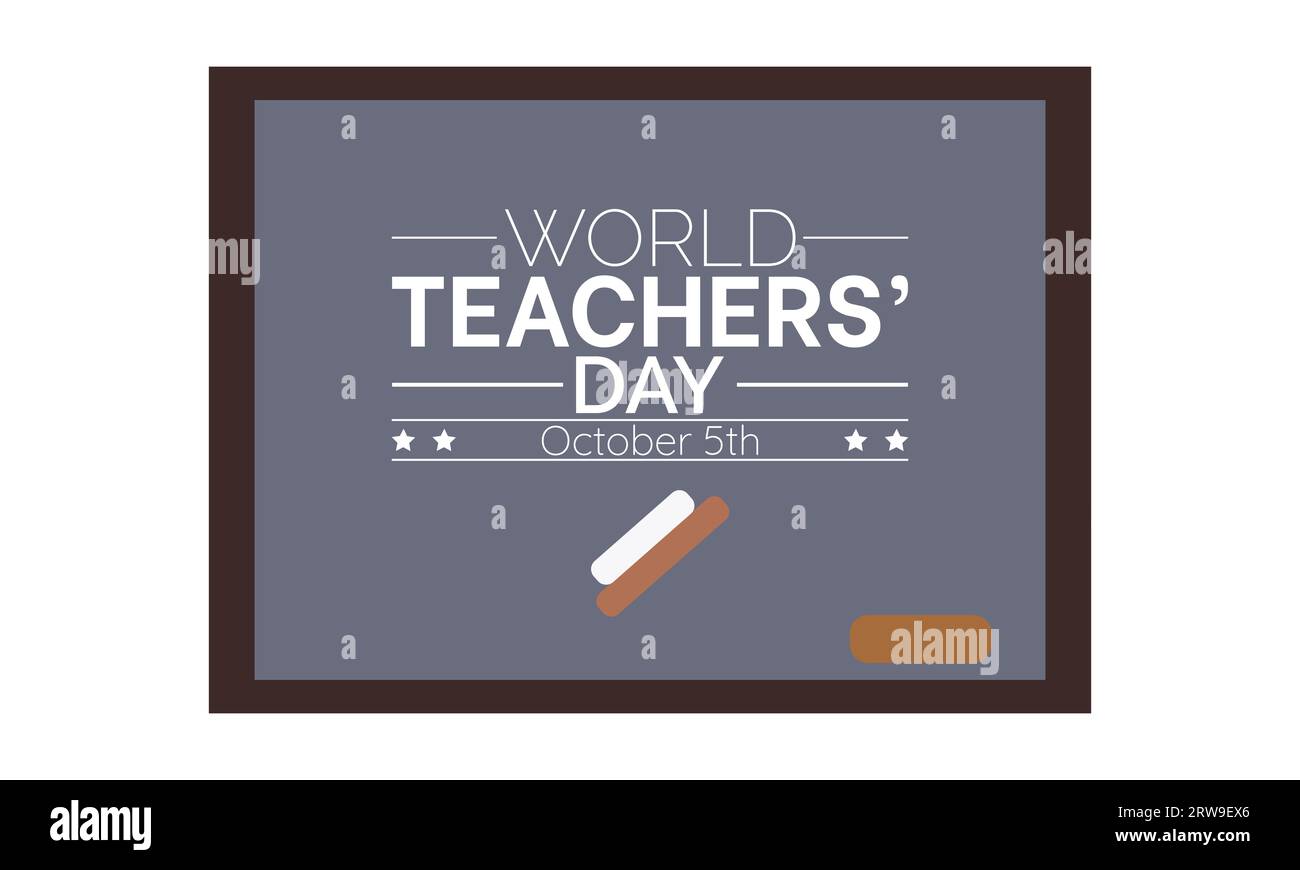 World Teachers Day Recognizes the Dedication, Innovation, and Transformative Influence of Teachers Worldwide. Vector Illustration Template. Stock Vector