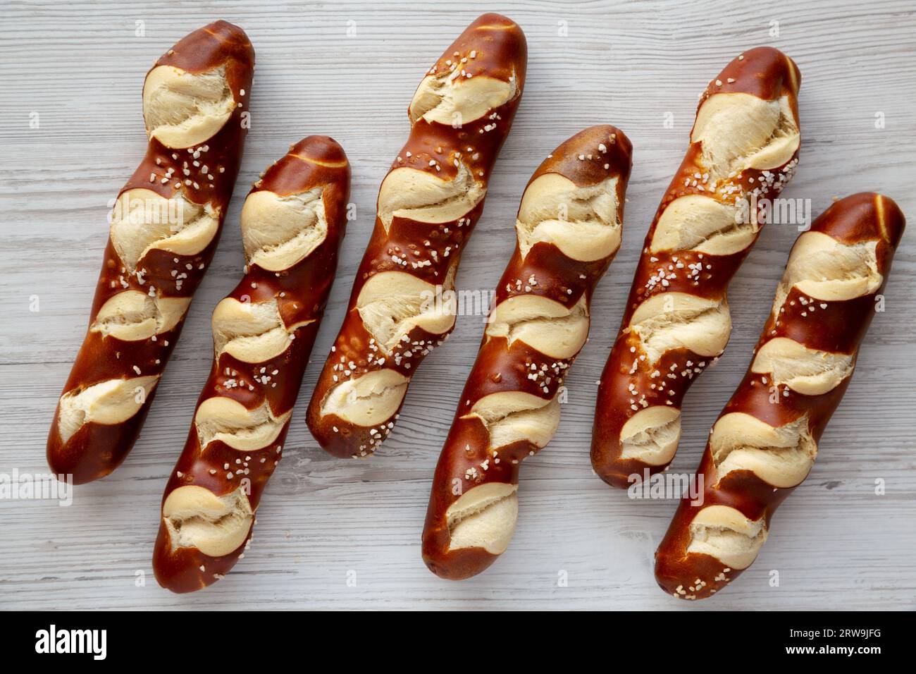 Homemade Soft Pretzel Sticks with Salt Ready to Eat Stock Photo Alamy