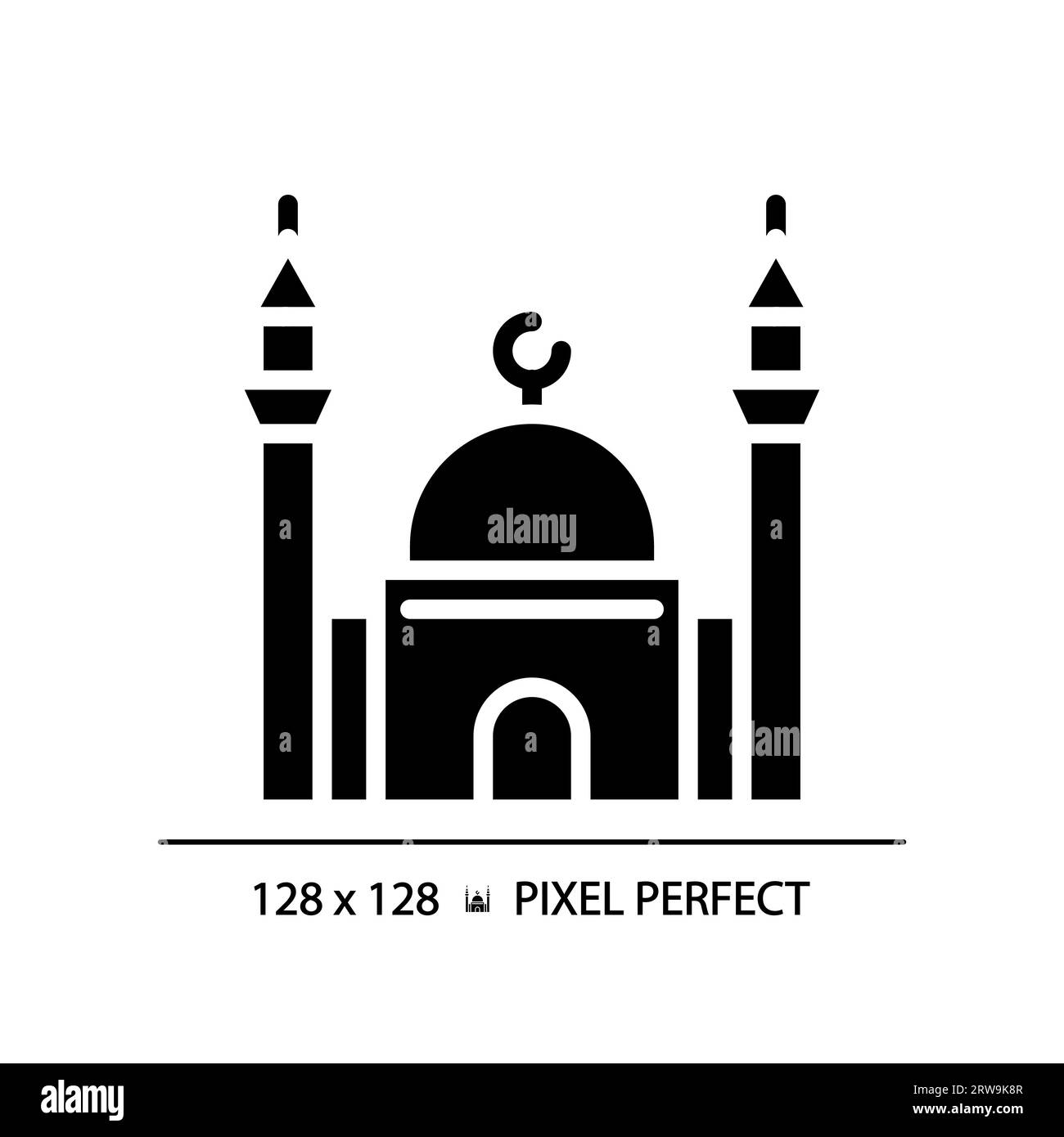 Mosque icon simple element Black and White Stock Photos & Images - Alamy