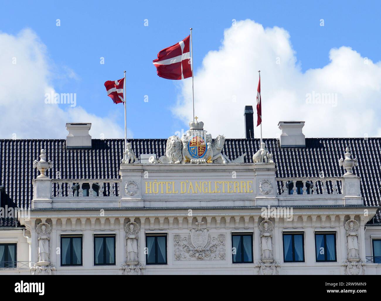 Hotel D'Angleterre by the Kings New Square in central Copenhagen, Denmark. Stock Photo